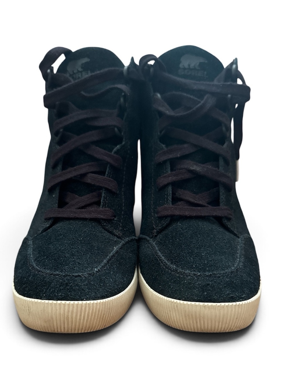SOREL Women's 8.5 M OUT N ABOUT WEDGE Waterproof Bootie in Black 8.5 - Picture 4 of 5